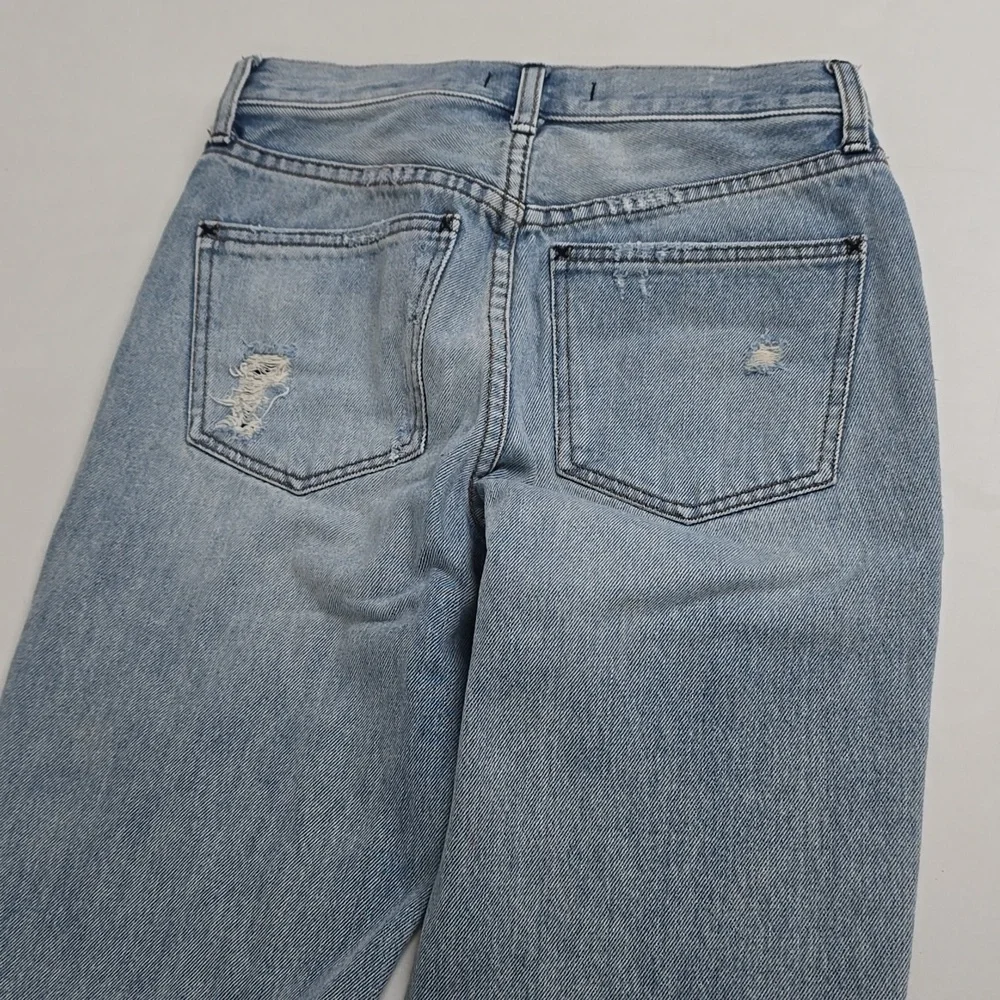 Free People Distressed Straight Leg Jeans